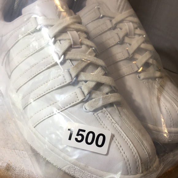 K Swiss shoe white on white leather ladies lace size 10. - Picture 9 of 9